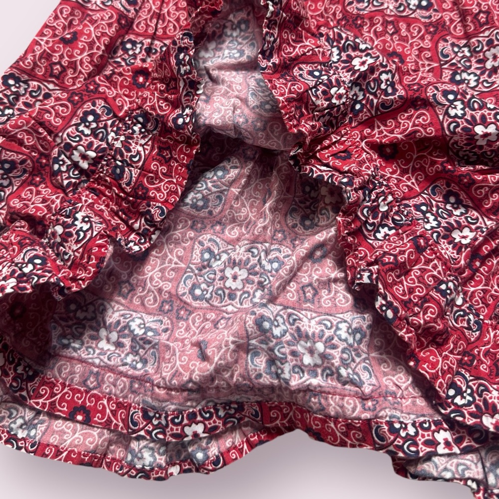 Set Of Two Toddler Girl Old Navy Fourth Of July Patriotic Plaid Paisley Dresses - Picture 4 of 12